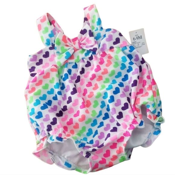 NWT Children's Place Bubble Rainbow Swimsuit - Picture 1 of 7